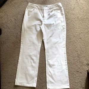 New Tahari White Wide Leg Jeans